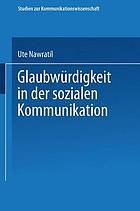 Glaubwürdigkeit in der sozialen Kommunikation