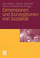 Dimensionen und Konzeptionen von Sozialität