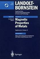 Condensed matter. Volume 32, Magnetic properties of metals (Supplement to Volume 19), Subvolume C : Alloys and compounds of d-elements with main group elements. Part 2