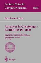 Advances in cryptology proceedings