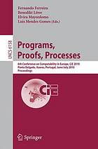 Programs, proofs, processes : proceedings