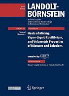 Binary Liquid Systems of Nonelectrolytes II: Heat of Mixing, Vapor-Liquid Equilibrium, and Volumetric Properties of Mixtures and Solutions.