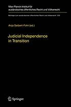 Judicial independence in transition