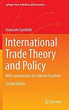 International trade theory and policy