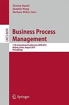 Business process management 11th international conference ; proceedings