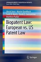 Biopatent Law : European Patent Law vs. US Patent Law