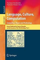 Language, culture, computation Pt. 1. Computing - theory and technology