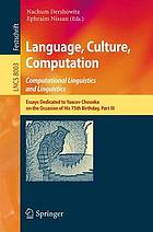 Language, culture, computation Pt. 3. Computational linguistics and linguistics