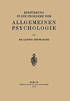 Einführung in die Probleme der allgemeinen Psychologie