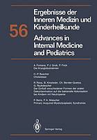Ergebnisse der Inneren Medizin und Kinderheilkunde / Advances in Internal Medicine and Pediatrics : 56