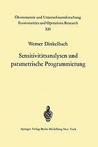 Sensitivitätsanalysen und parametrische Programmierung