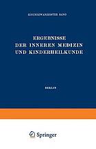 Ergebnisse der Inneren Medizin und Kinderheilkunde : Einundzwanzigster Band