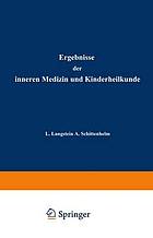 Ergebnisse der Inneren Medizin und Kinderheilkunde : Achtzehnter Band