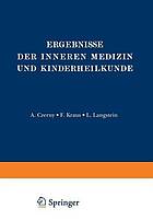 Ergebnisse der Inneren Medizin und Kinderheilkunde : Zweiundvierzigster Band