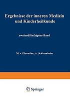 Ergebnisse der Inneren Medizin und Kinderheilkunde : Zweiundfünfzigster Band