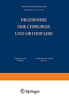 Ergebnisse der Chirurgie und Orthopädie : Vierundzwanzigster Band