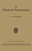 Die Technik der Psychoanalyse