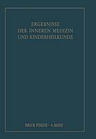 Ergebnisse der Inneren Medizin und Kinderheilkunde