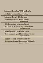 Internationales Wörterbuch der Lederwirtschaft / Deutsch - Englisch - Französisch - Spanisch - Italienisch / German - English - French - Spanish - Italian / Allemand - Anglais - Français - Espagnol - Italien / Alemán - Inglés - Francés - Español - Italiano / Tedesco - Inglese - Francese - Spagnolo - Italiano / von Walter Freudenberg.