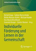 Individuelle Förderung und Lernen in der Gemeinschaft