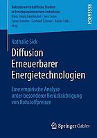 Diffusion Erneuerbarer Energietechnologien : eine empirische Analyse unter besonderer Berücksichtigung von Rohstoffpreisen