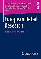 European retail research. Volume 27, Issue I