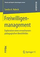 Freiwilligenmanagement : Exploration eines erwachsenenpädagogischen Berufsfeldes