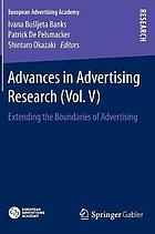 Extending the boundaries of advertising [extended versions of papers presented at the 12th ICORIA (International Conference on Research in Advertising) Zagreb, Croatia in June 2013]