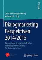 Dialogmarketing Perspektiven 2014/2015 Tagungsband