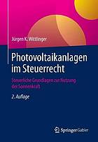 Photovoltaikanlagen im Steuerrecht