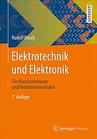 Elektrotechnik Und Elektronik Fur Maschinenbauer Und Verfahrenstechniker.