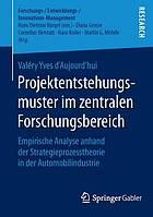 Projektentstehungsmuster im zentralen Forschungsbereich empirische Analyse anhand der Strategieprozesstheorie in der Automobilindustrie