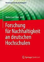 Forschung für Nachhaltigkeit an deutschen Hochschulen