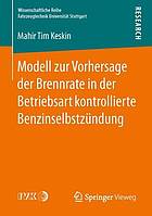 Modell zur Vorhersage der Brennrate in der Betriebsart kontrollierte Benzinselbstzündung