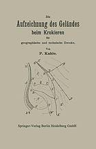 Die Aufzeichnung des Geländes beim Krokieren für geographische und technische Zwecke