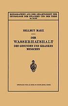 Der wasserhaushalt des gesunden und kranken menschen