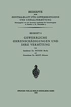 Gewerbliche Ohrenschädigungen und ihre Verhütung