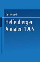 Helfenberger Annalen 1905 : Band XVIII