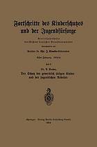 ... Der schutz der gewerblich tätigen kinder und der jugendlichen arbeiter.