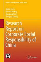 Research report on corporate social responsibility of China