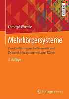 Mehrkörpersysteme eine Einführung in die Kinematik und Dynamik von Systemen starrer Körper