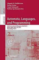 Automata, Languages, and Programming 42nd International Colloquium, ICALP 2015, Kyoto, Japan, July 6-10, 2015, Proceedings, Part II