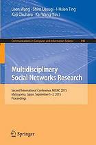 Multidisciplinary social networks research.