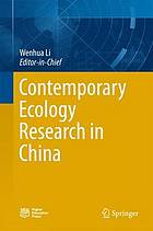 Contemporary ecology research in China