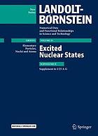 Excited nuclear states Subvolume H. Supplement to 1/25 A-G / S.I Sukhoruchkin, Z.N. Soroko