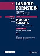 Numerical data and functional relationships in science and technology/ Group 2: Molecules and radicals Vol. 20, Molecular constants mostly from infrared spectroscopy Subvol. C, Non-linear triatomic molecules Pt. 1, H 2 O (HOH). Pt. Epsilon, HD 16 O (H16 OD), HT 16 O (H 16 OT), HD 17 O (H 17 OD), HD 18 O (H 16 OD), DT 16 O (D 16 OT) / G. Guelachvili ... Ed.: G. Guelachvili.