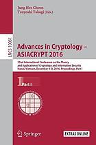 Advances in cryptology Part 1