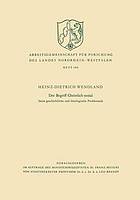 Der Begriff Christlich-sozial : Seine geschichtliche und theologische Problematik