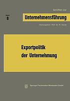 Exportpolitik der Unternehmung