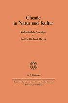 Chemie in Natur und Kultur Volkstüml. Vorträge